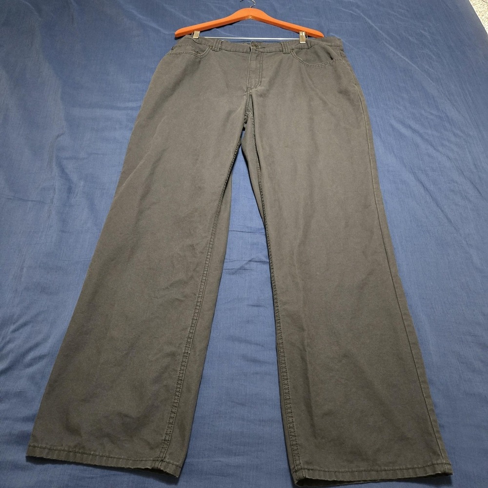 Blue Mountain Pants‎ Mens 36x32 Gray Chino Canvas Relaxed Straight Workwear